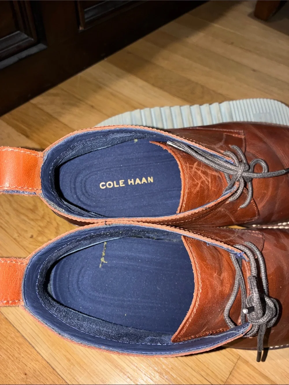 Cole Haan Men's Cognac Leather Chukka Boots